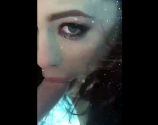 Exceptionally mind-blowing Deep throat vid underwater