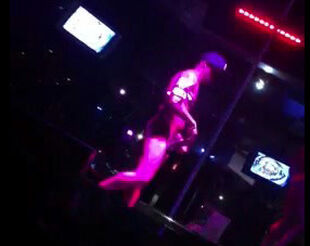 Ebony dude stripper dancing at go soiree